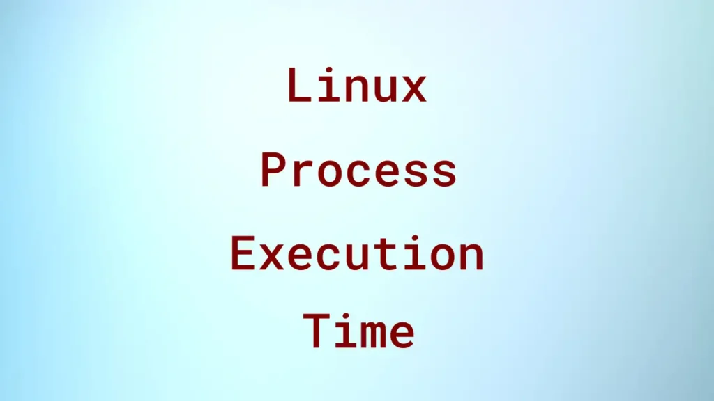 Linux Process Execution Time