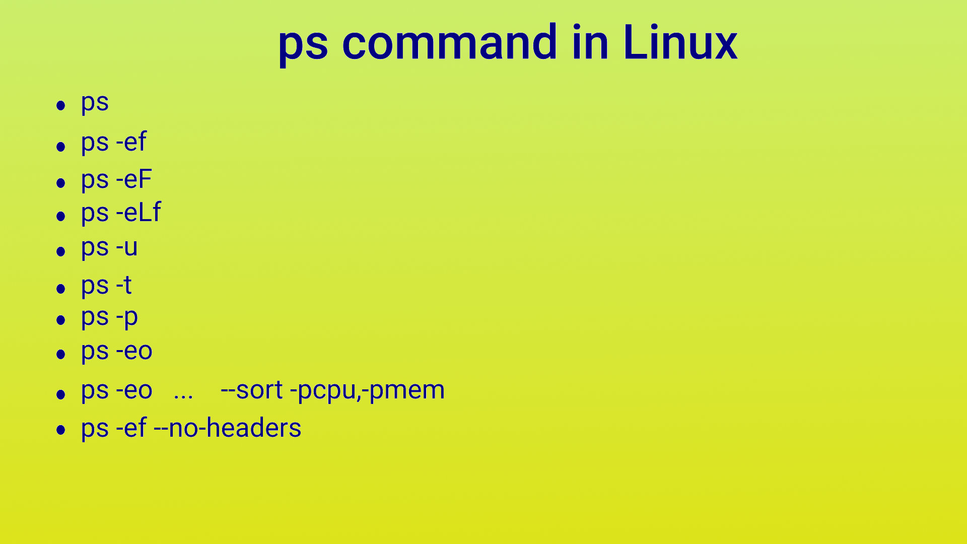 Ps Command Usage With Examples In Linux SoftPrayog