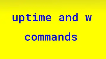 Read more about the article uptime and w commands in Linux