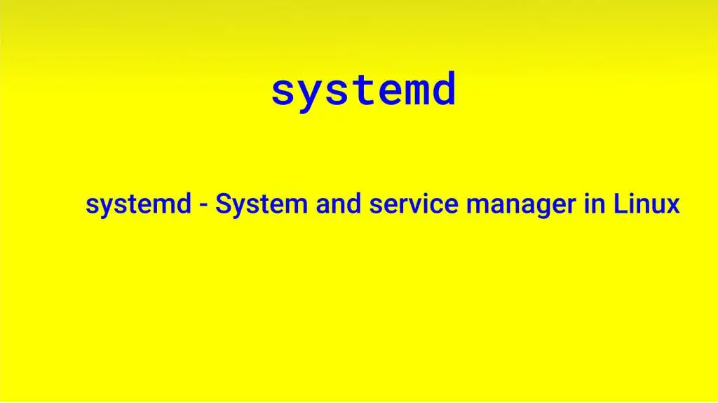 Systemd