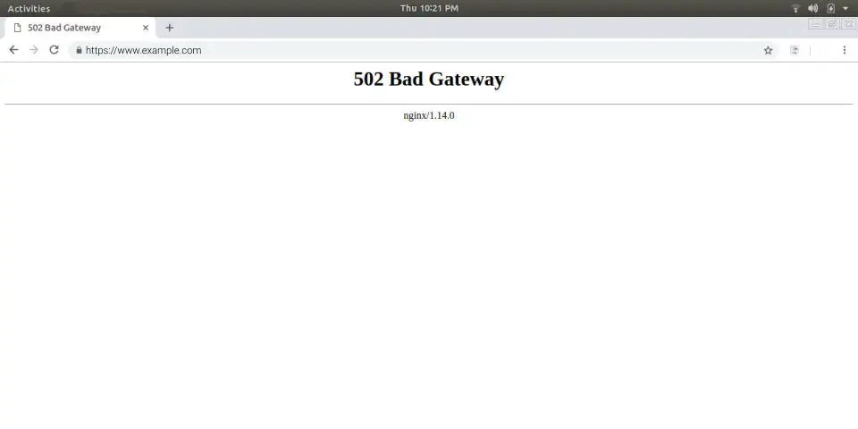 nginx 502 bad gateway