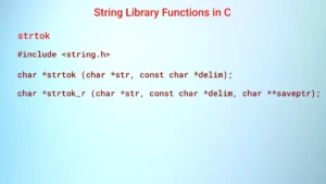 Read more about the article String library functions in C