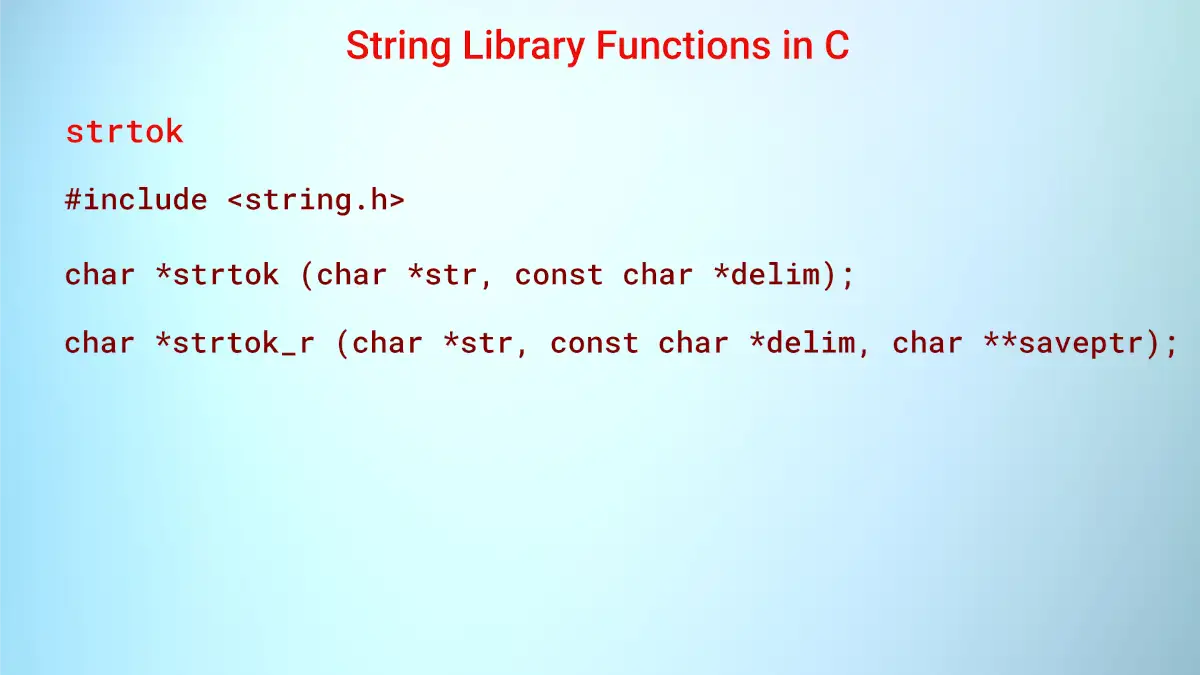 Read more about the article String library functions in C